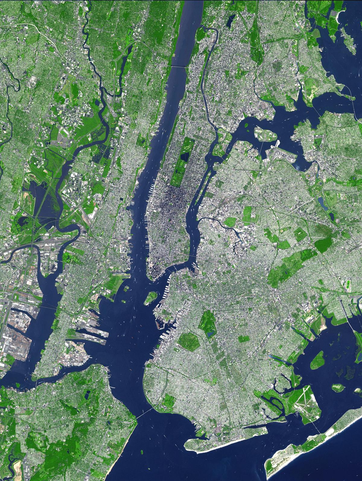 mapa aerial New York City