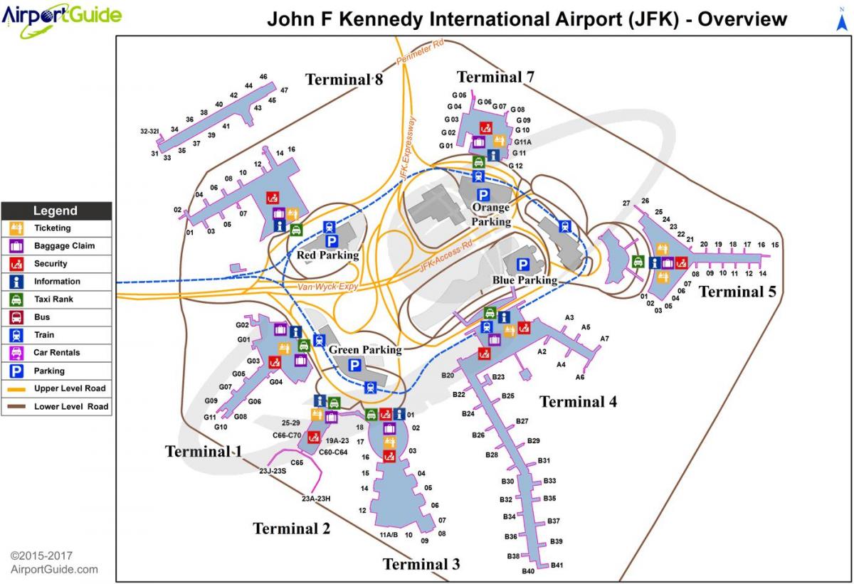 Mapa letiště Newark nj