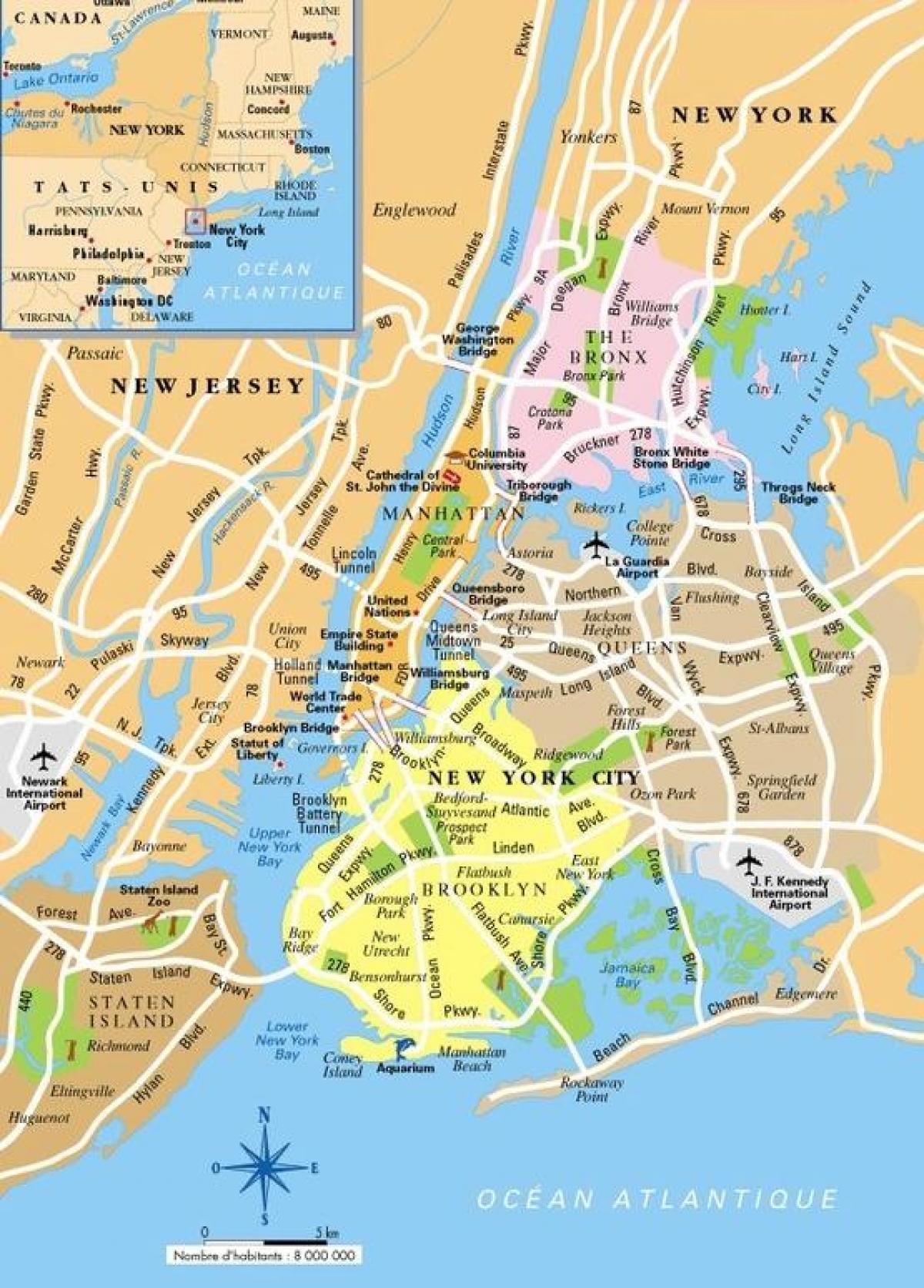 Mapa New York City 