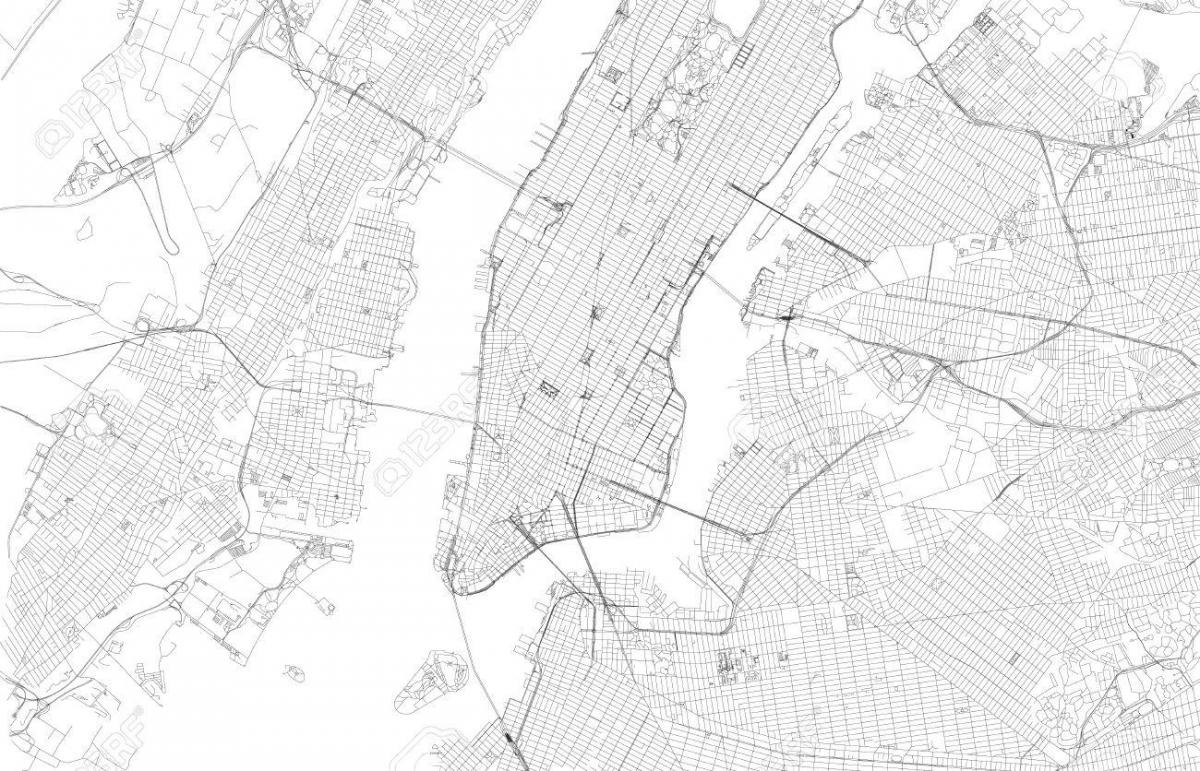 mapa New York City vektor