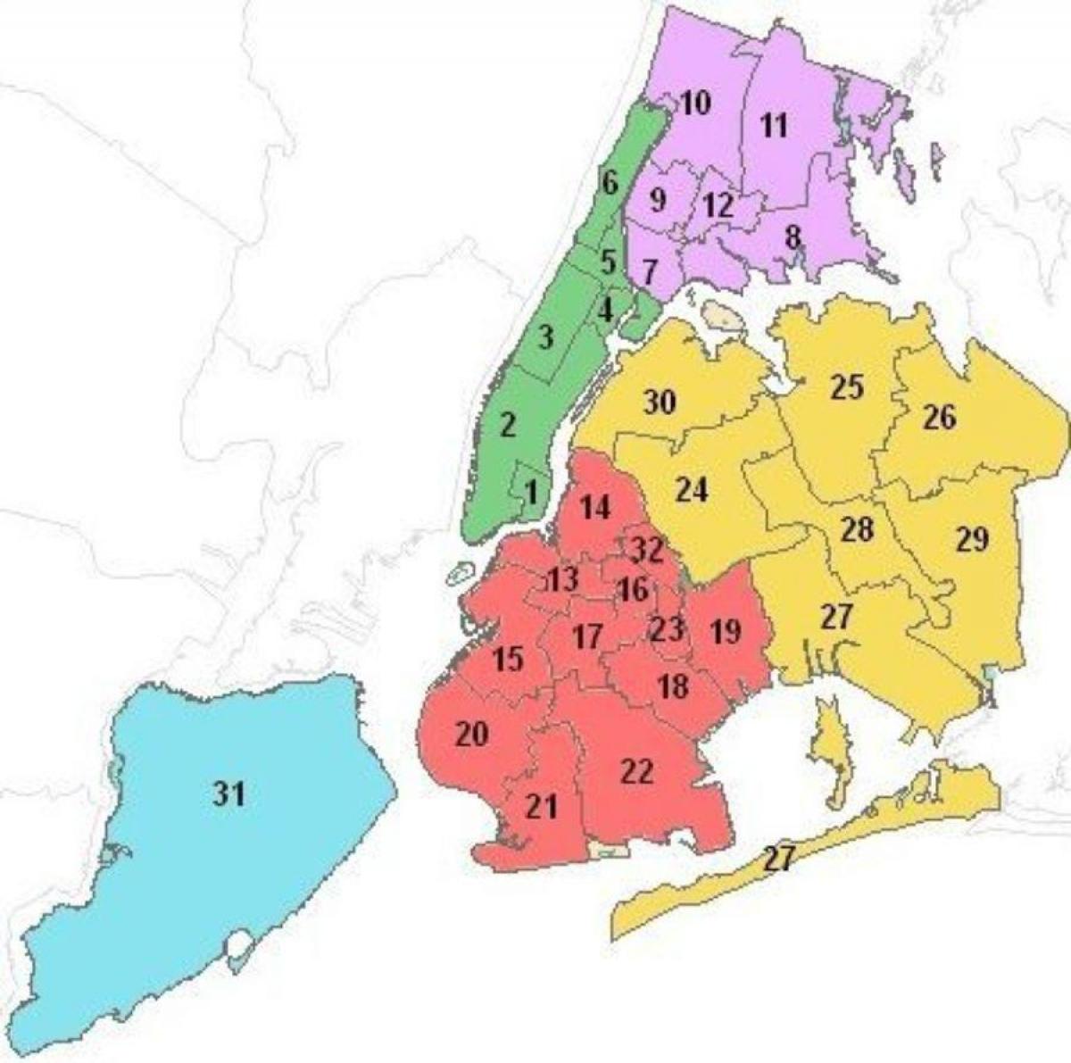 mapa školních čtvrtí NYC