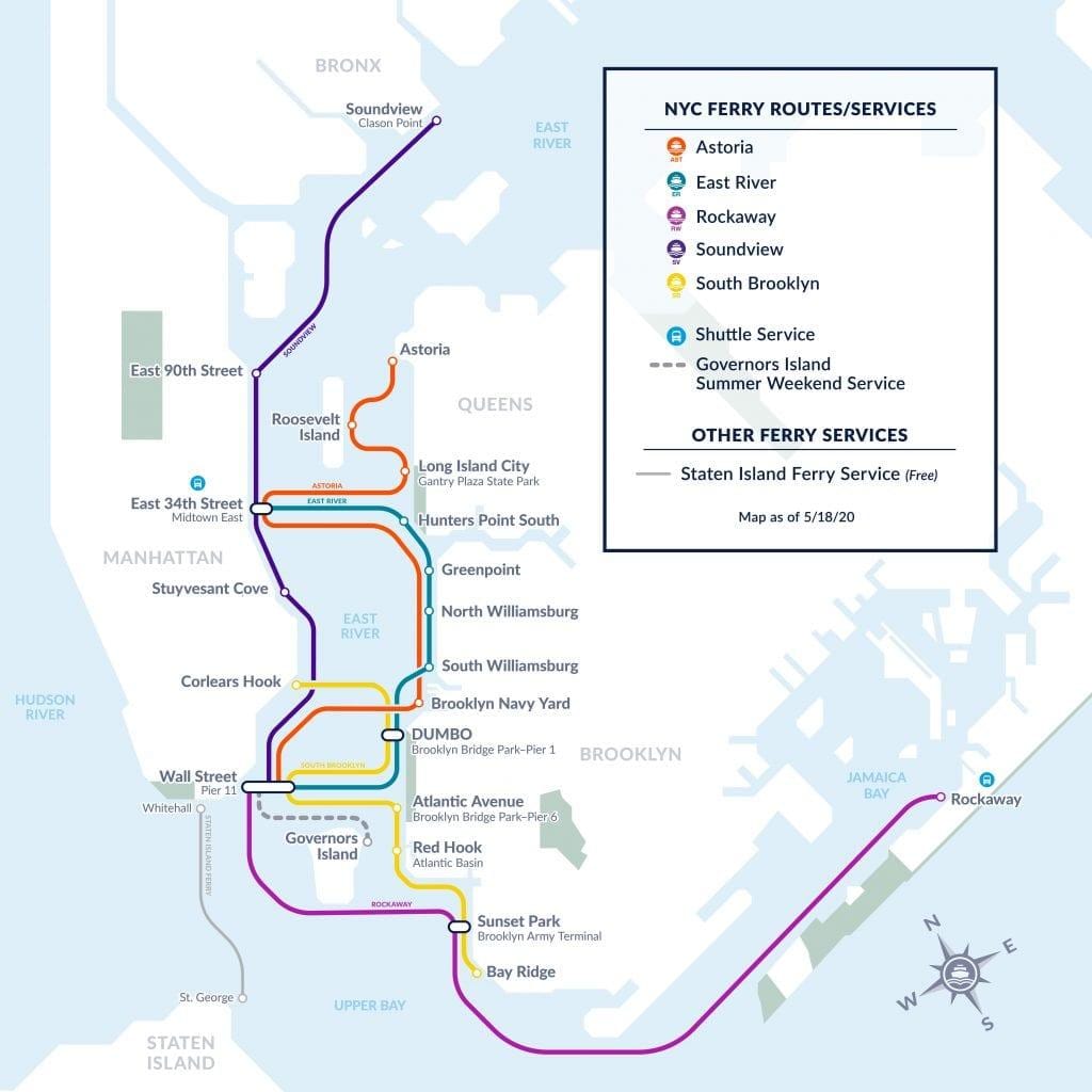 New York trajekt mapě