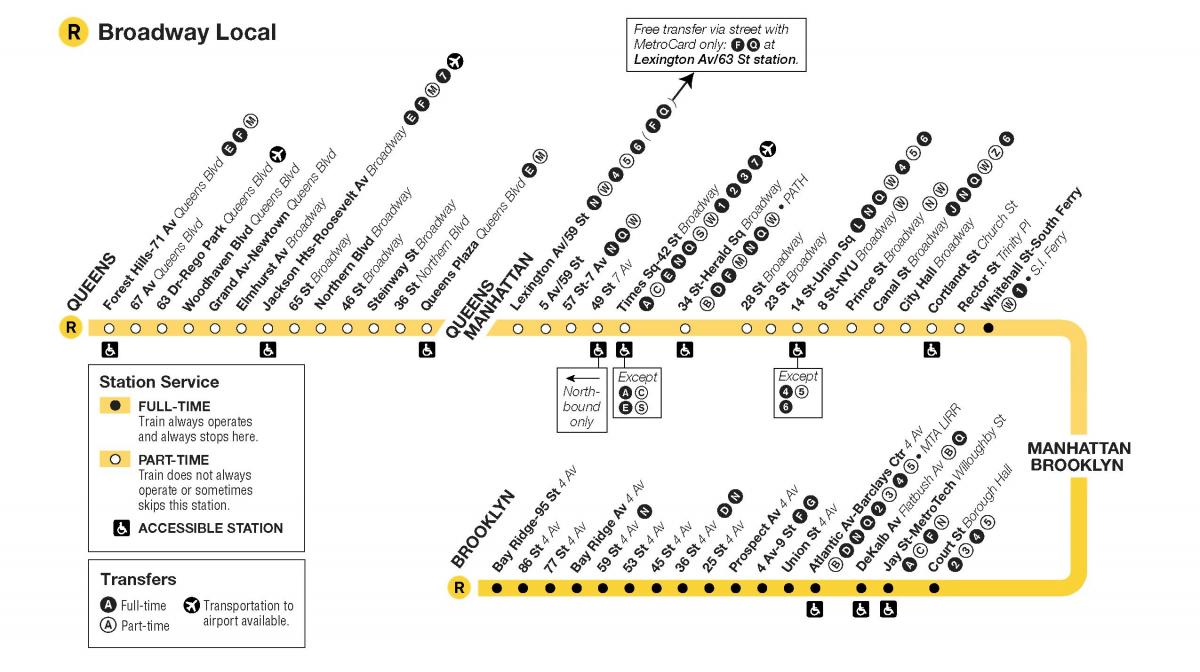 MTA vlak r mapě