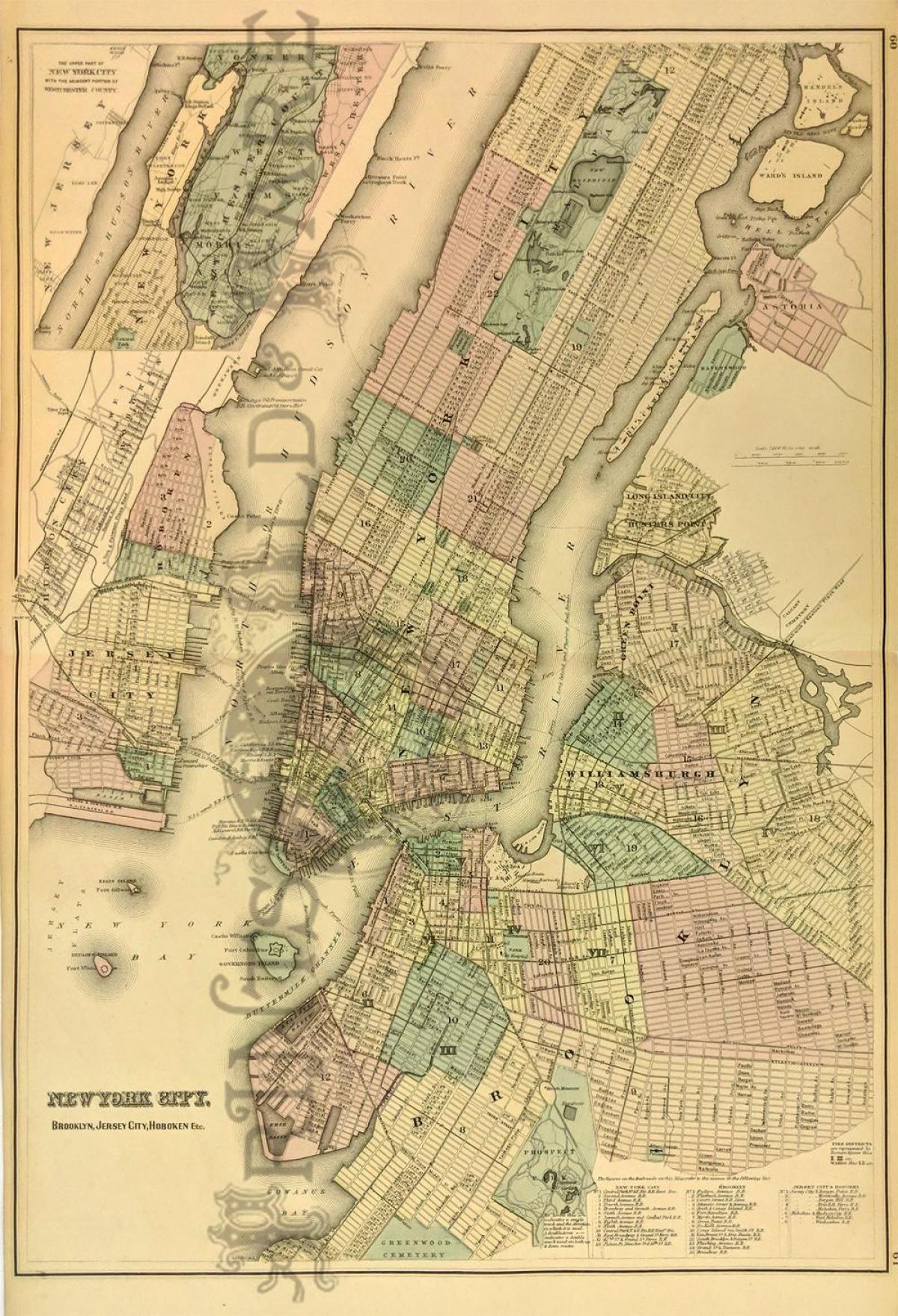 starý New York mapa