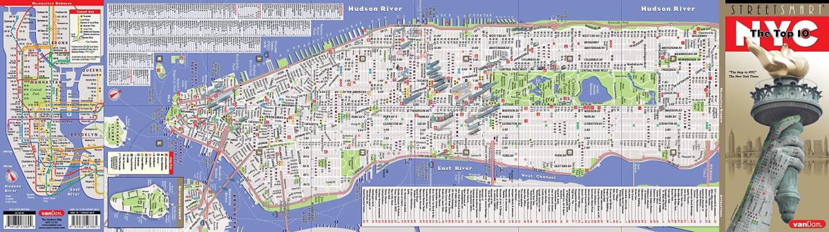 mapa New York City ulice a cesty