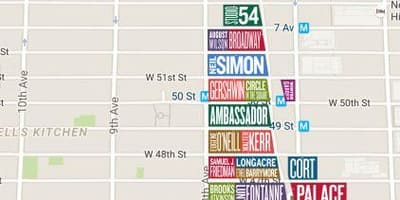Broadway New York mapa