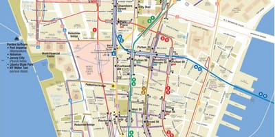 Tisk mapa města New York City