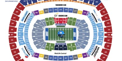 New York Giants stadium mapě