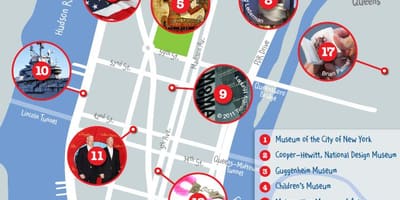 New York City muzea mapě