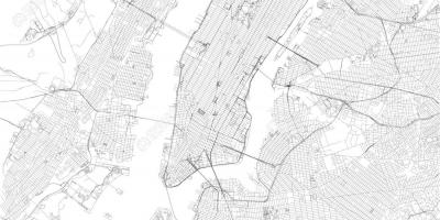 Mapa New York City vektor
