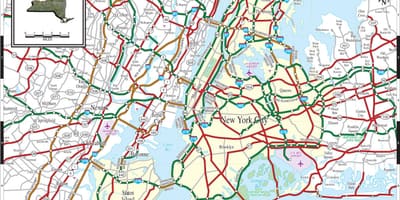 NYC dálnici mapě