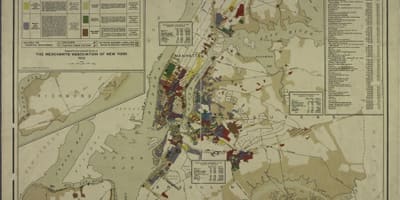 Mapa New Yorku roku 1900