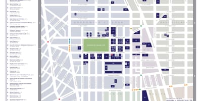 New York university campus mapa