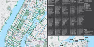 NYC cyklistická mapa