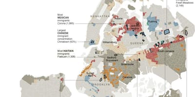 New York etnikum mapě