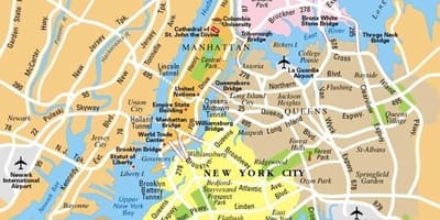 Tisk mapa New Yorku