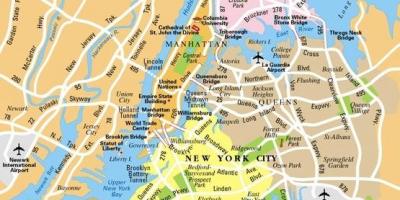 Tisk mapa New Yorku