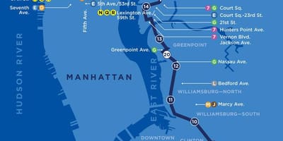 New York marathon mapě