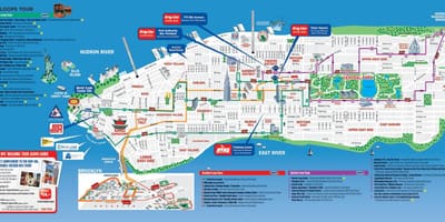 NYC chůzi, mapy, tisk