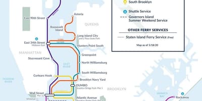 New York trajekt mapě