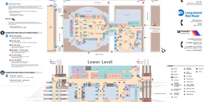 Mapa Penn station, NYC