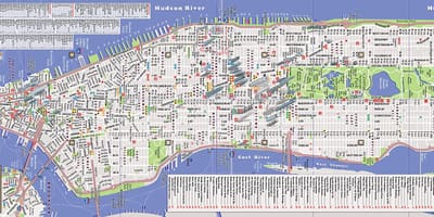 Mapa New York City ulice a cesty